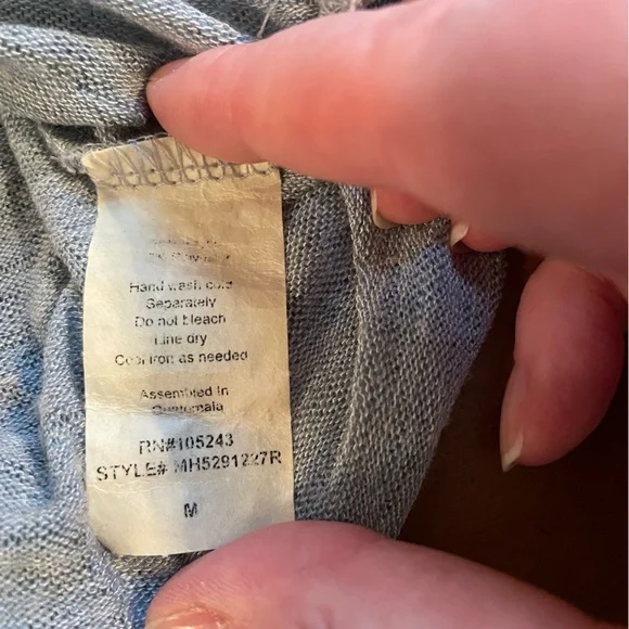 Bobeau short sleeve vneck light sweater top size Large- weathered powder blue - Picture 5 of 5